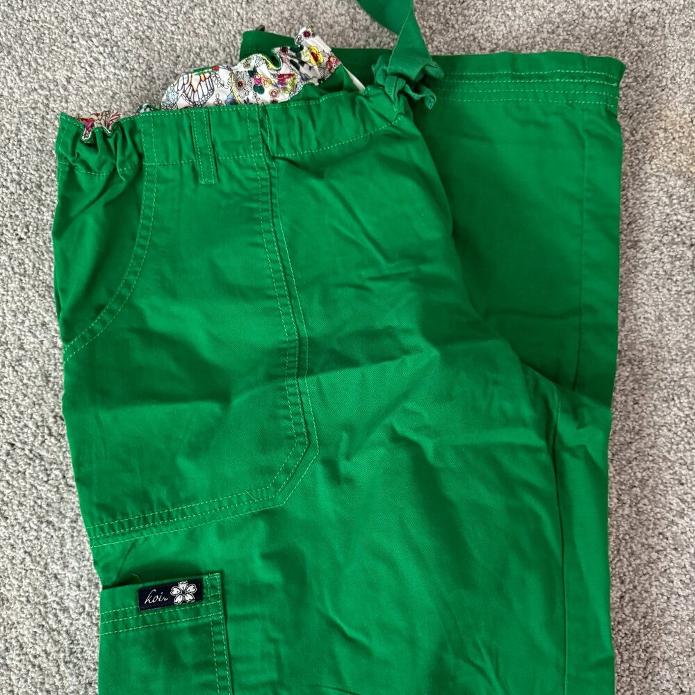 Koi Lindsey Scrub Pants XL Petite in Green 701-P